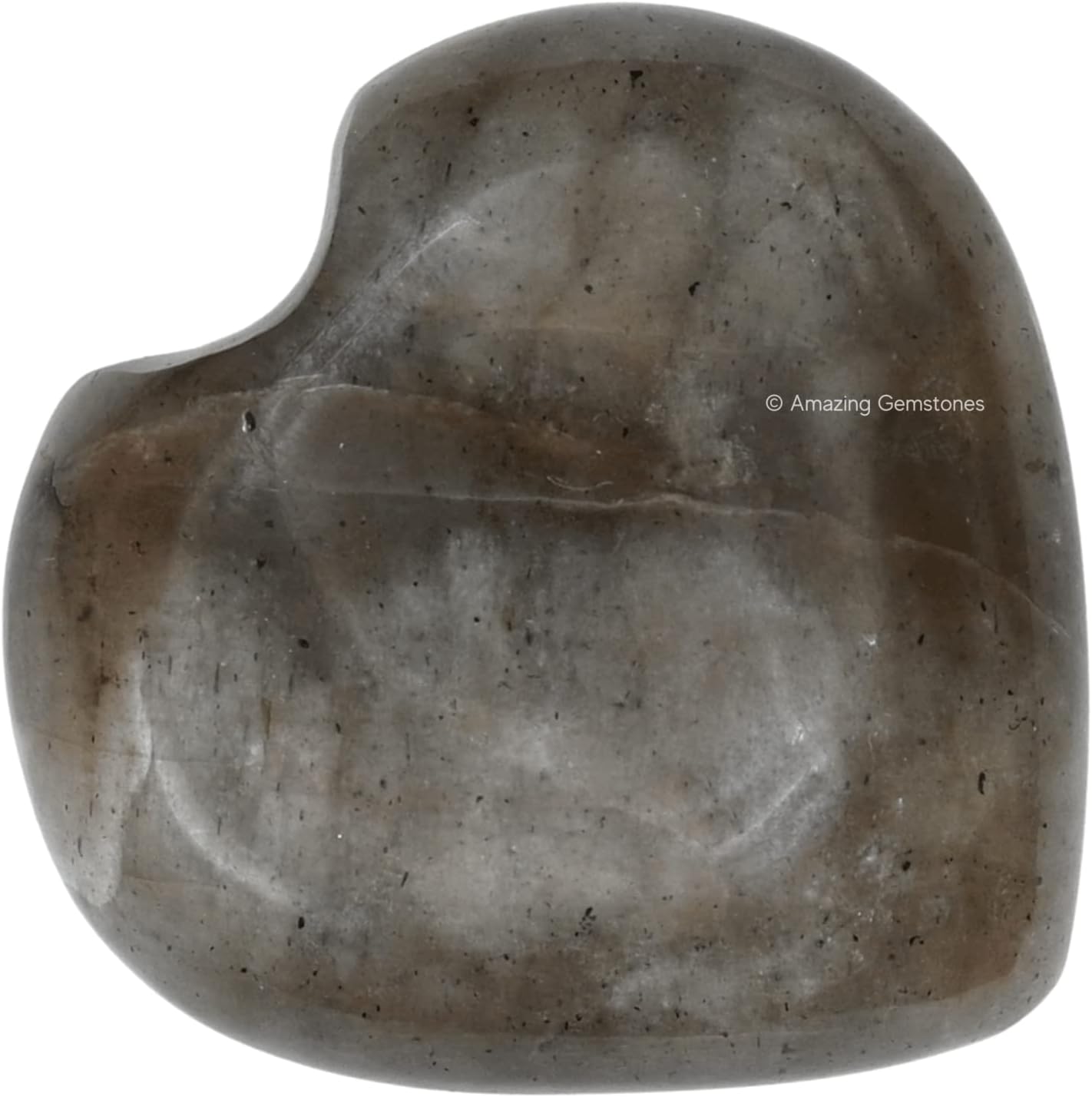 Amazing Gemstone Chrysoberyl Cats Eye Crystal Heart Palm Stone - Pocket Massage Worry Stone for Natural Body Chakra Balancing, Reiki Healing and Crystal Grid