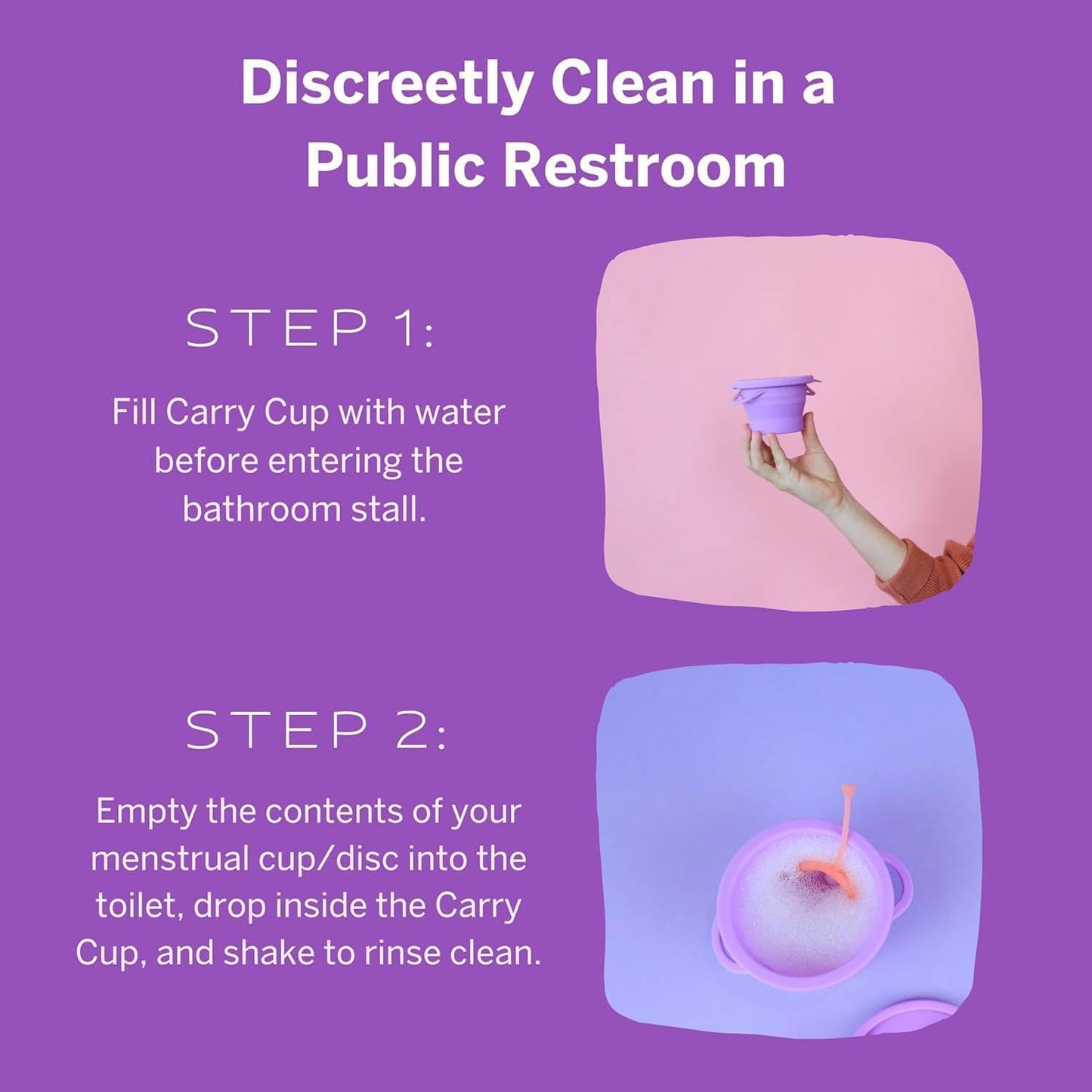 Pixie Menstrual Cup Compact Sterilizer - Good for Public Restrooms, Camping, or Dorms - Collapsible Cleaner Container for Your Menstrual Disc & Period Cup - Microwavable - Reusable - Case Holder