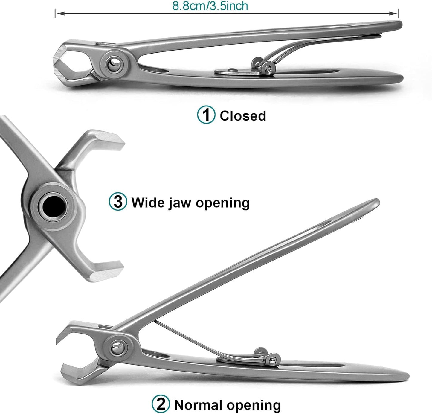 Straight Nail Clippers for Men Heavy Duty Toenail Clippers for Seniors Thick Toenails, Wide Jaw Opening Large Ultra Sharp Fingernail Cutter, Stainless Steel (Flat Edge-S)