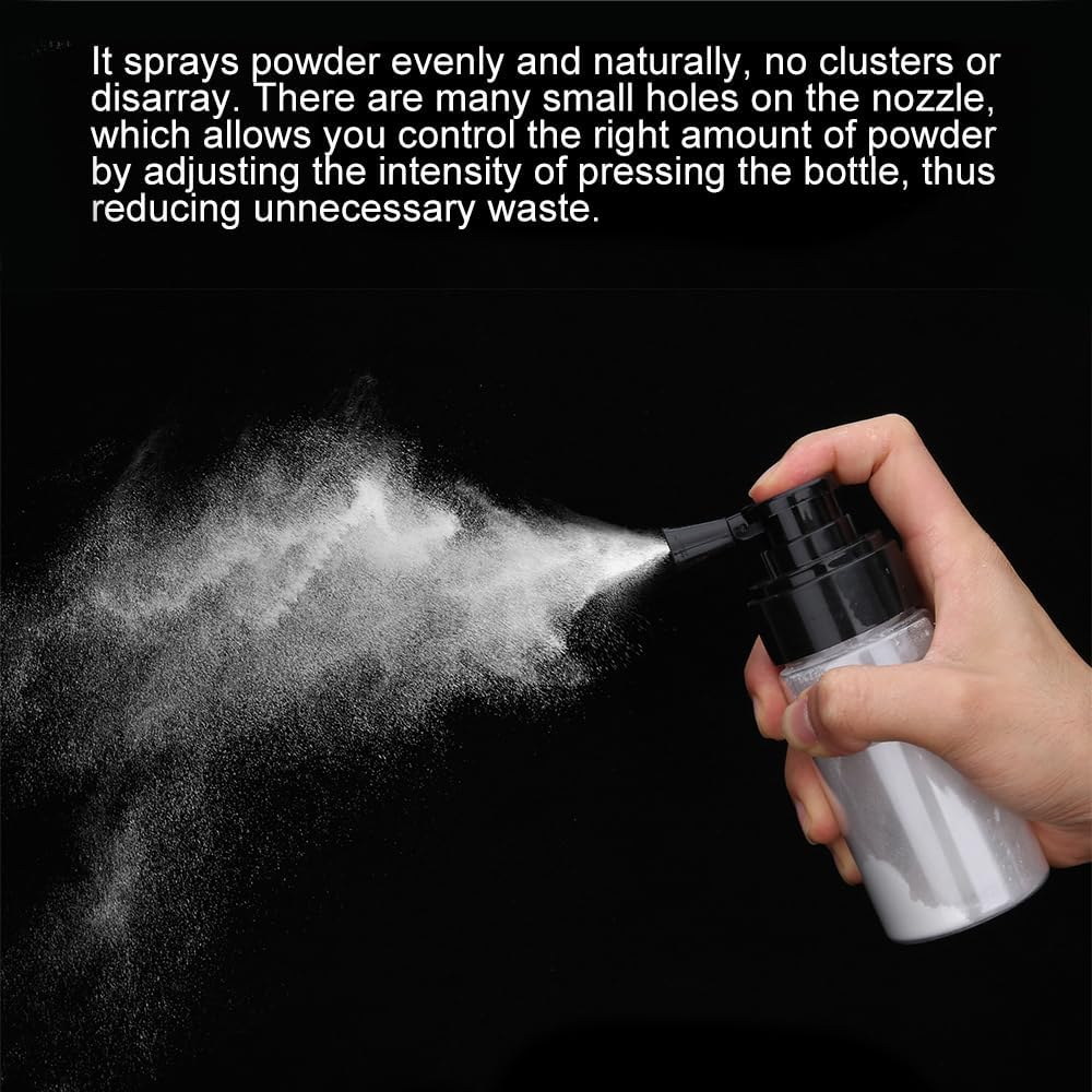 Barber Powder Bottle Spray, Powder Puffer Bottle for Applying Talc, Empty Portable Travel Cosmetics Container, Refillable Hair Fiber Applicator for Hair Salon, Home, Beauty,180ml