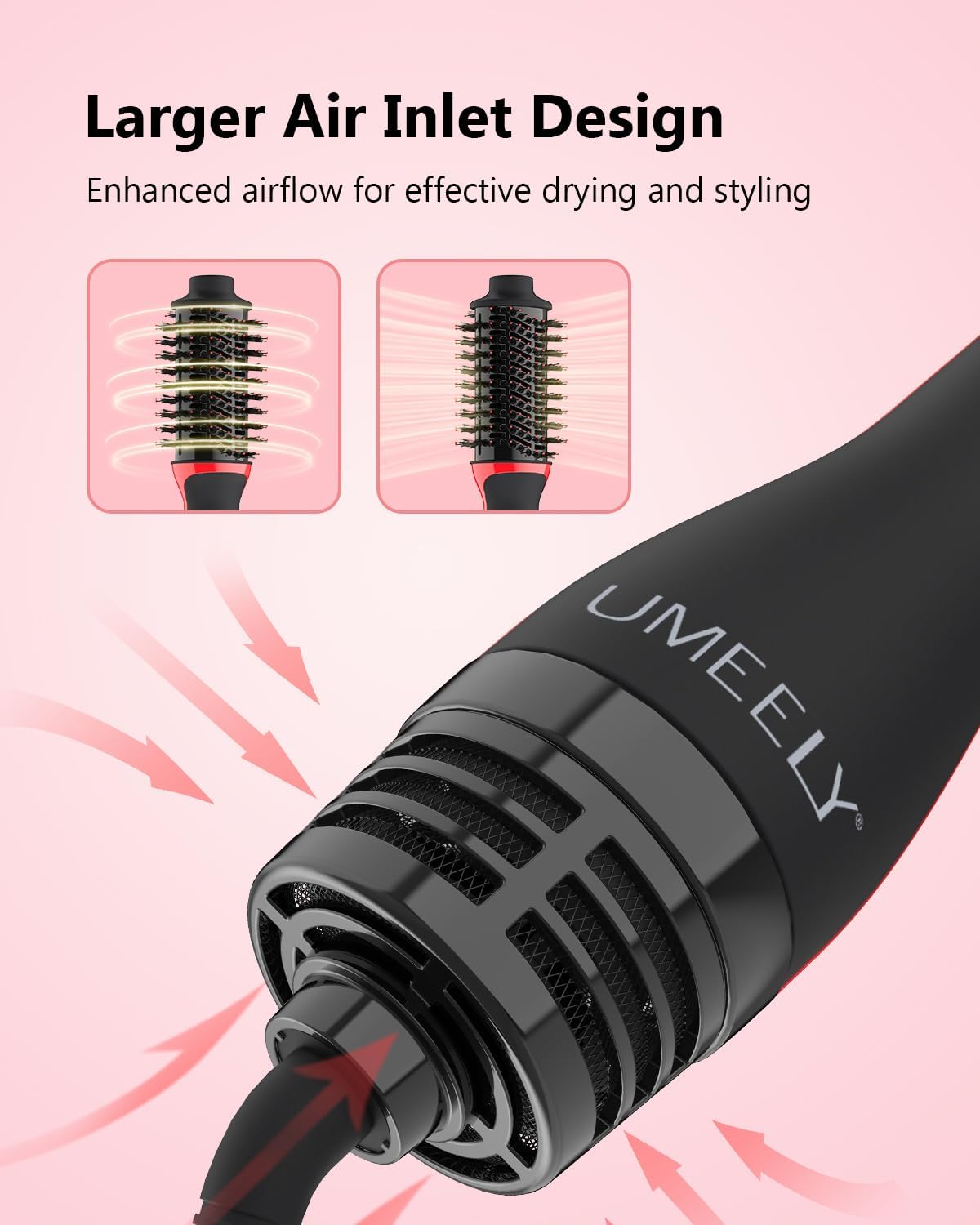 Plus 2.0 Hair Dryer Brush Blow Dryer Brush in One, 2'' Oval Brush Head Hot Air Brush Styler & Volumizer with Ionic Technology, NTC Smart Temp Control for Smooth, Frizz-Free, Shiny Hair