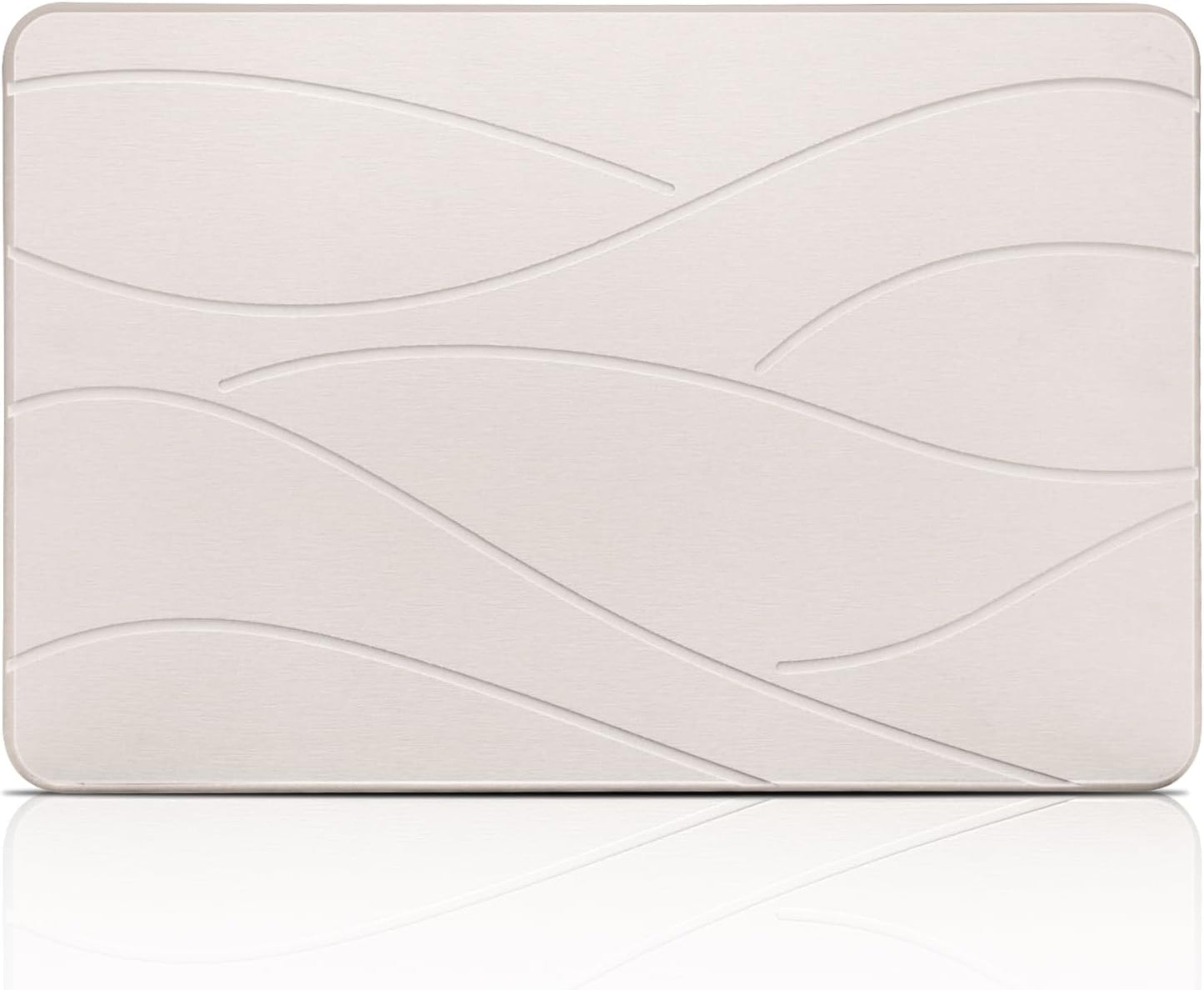 Elfcool Stone Bath Mat Diatomaceous Earth Shower Mat Non Slip Quick Dry Bath Stone Mat Super Absorbent Bathroom Floor Mat for Bathroom Kitchen Counter (Off White 01)