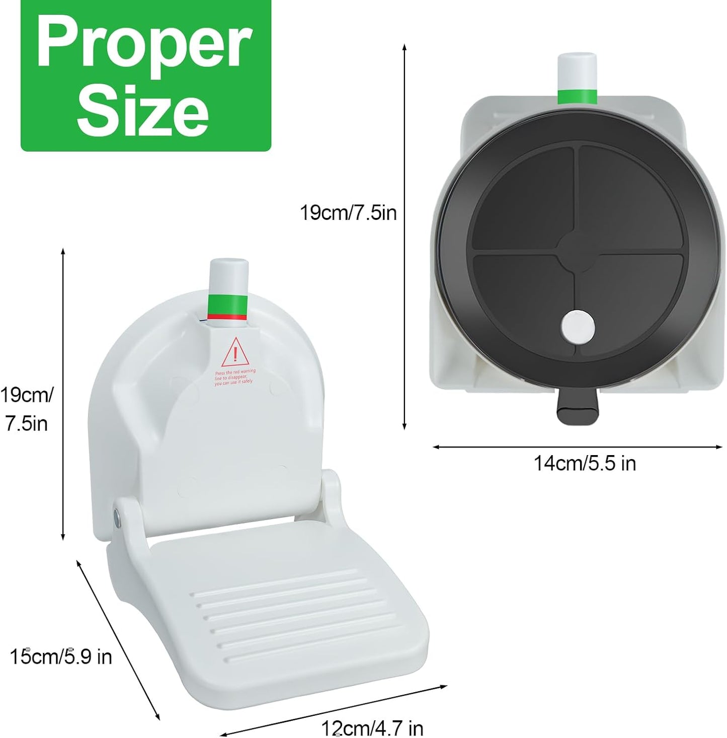 Shower Shaving Foot Rest Foldable, Shower Foot Rest for Shaving Legs, Footrest with Powerful Suction Cup with 5.12'' Pedal, Bathroom Pedicure Foot Rests Stool, 2 Pack