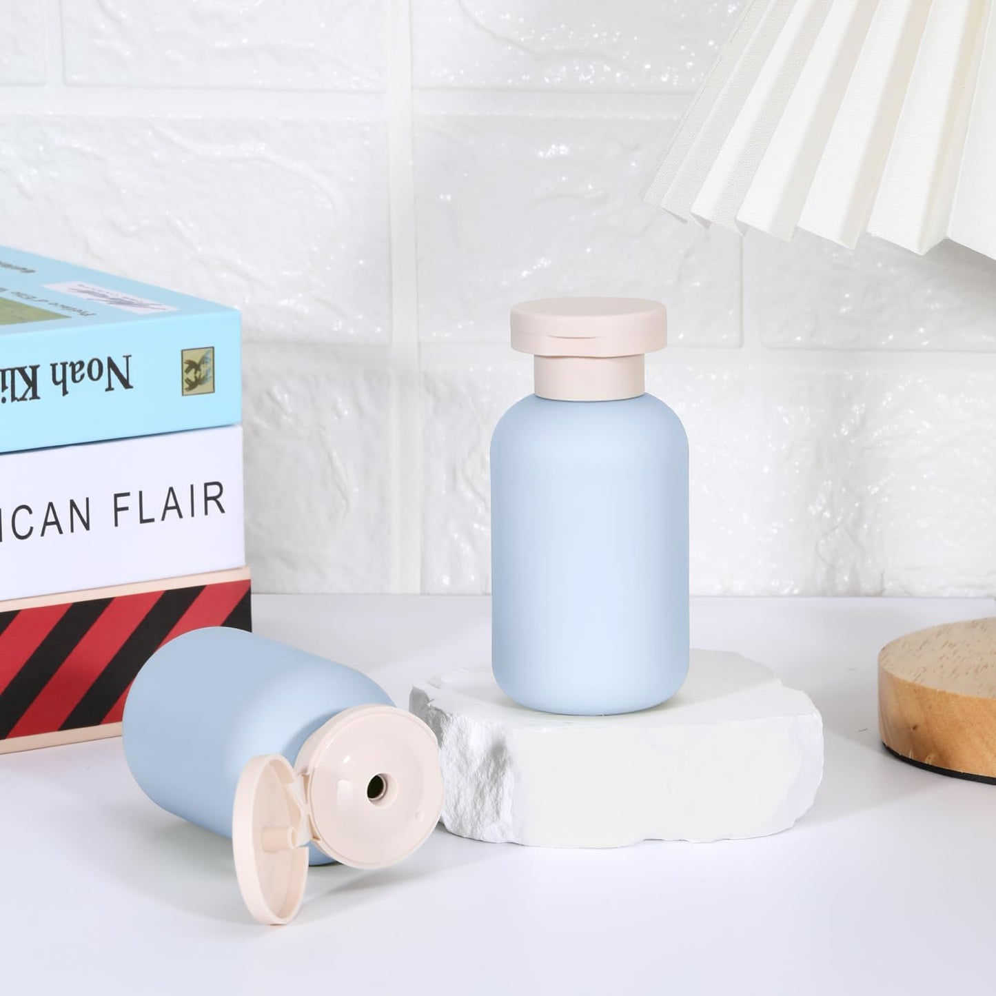 Travel Shampoo Bottle, Empty Plastic Squeeze Bottles 3.4oz with Flip Cap, Lotion Container for Toiletries