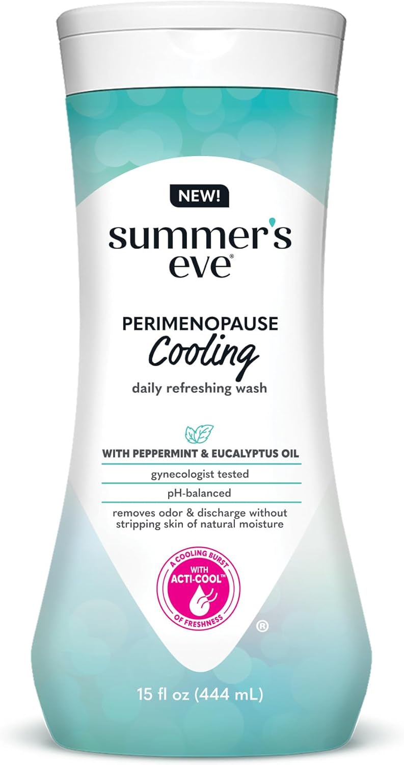 Summer's Eve, Perimenopause Cooling Wash, Removes Odor, pH balanced Feminine Wash, 15 Fl Oz
