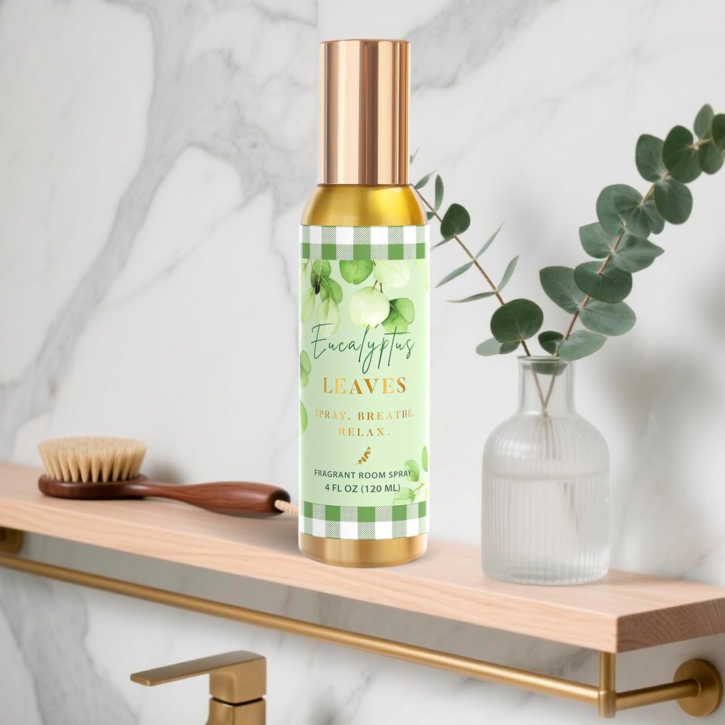 Room Spray, Eucalyptus Leaves, 4 fl oz, Air Freshener for Home, Long-Lasting Odor Eliminator for Bathroom and Office