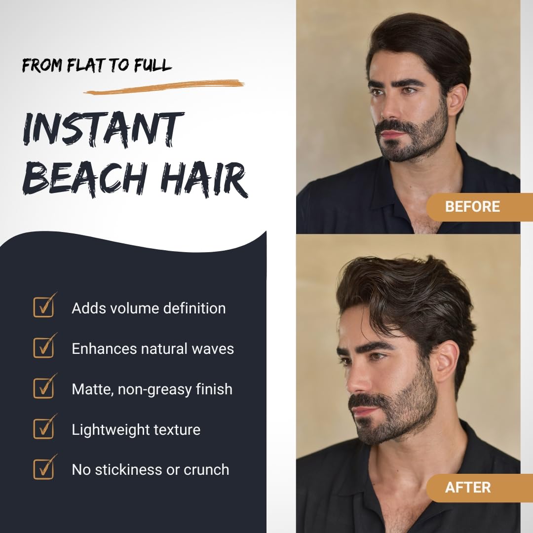 Tribal Chimp Sea Salt Spray for Men 250ml – Sea Salt Hair Spray for Volumizing, Thickening & Texturizing Hair of All Types – Strong Extra Hold, Natural, Non-Toxic & Alcohol Free Hairspray