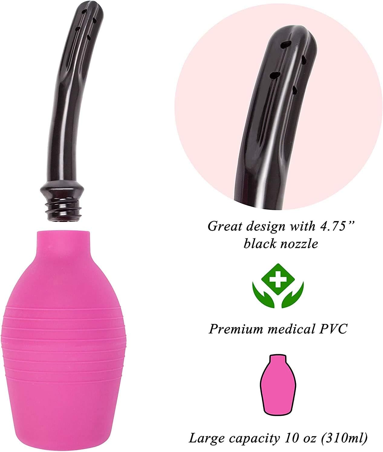 Enema Bulb for Men or Women - Douche Cleaner - 310 ml Capacity (Purple Color)