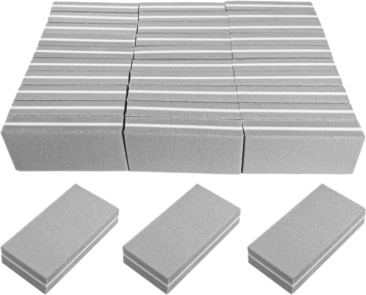 Nail Buffers (30 Pack), Buffer Block Nail File for Acrylic Nails and Natural Nails, 100/180 Grit Small Nail Buffer Block Bulk Buffing Blocks for Nail Buff Professional Manicure File Blocks Set Gray
