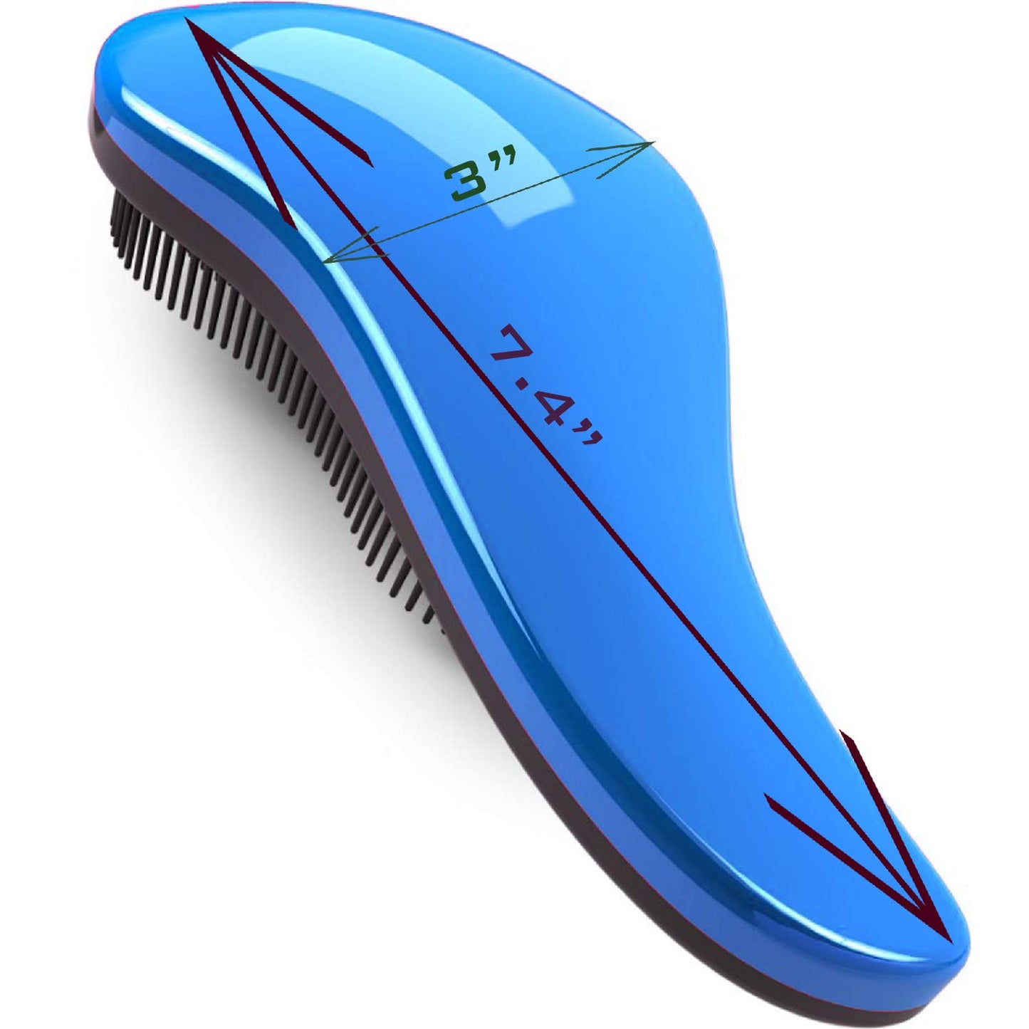 79STYLE 3Pcs Detangler Brush for Tangle-Free, No-Knot Glide Thru Hair - Kids & Women's Curly Hair Detangling Brush Comb (3 Colored 7.4 Inch - Pink)