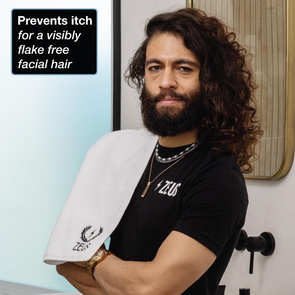 ZEUS Soothing Beard Shampoo for Men, Specialized Face & Hair Wash for Dry & Sensitive Skin, Anti-Dandruff & Itch Relief for Healthy Beard Growth (Made in USA) 6 oz.