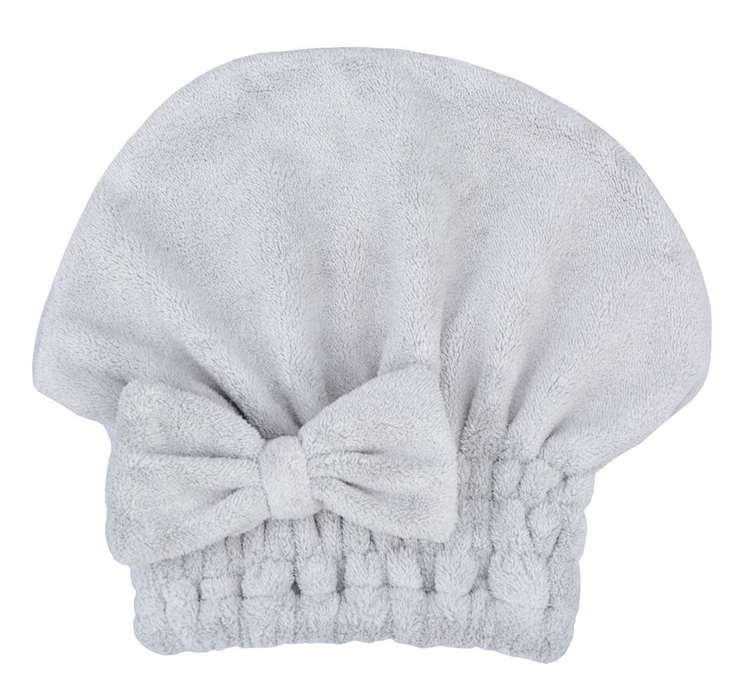 Microfiber Hair Drying Towels Head wrap with Bow-Knot Shower Cap Hair Turban hairWrap Bath Cap for Curly Long & Wet Hair Gift for Women