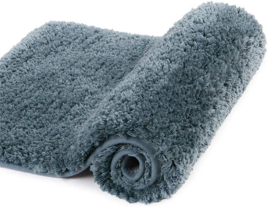 Walensee Large Bathroom Rug (24 x 48, Slate) Extra Soft and Absorbent Shaggy Bath Mat Machine Washable Microfiber Non Slip Luxury Floor Mat
