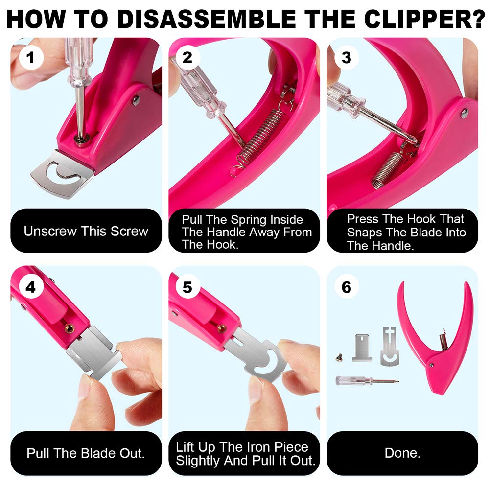 Pink Adjustable Artificial Acrylic Fake Nail False Nail Tip Clipper Cutter Trimmer Manicure Pedicure Sharp Blade Clip Tool For Salon Home Nail Art Beauty Design DIY