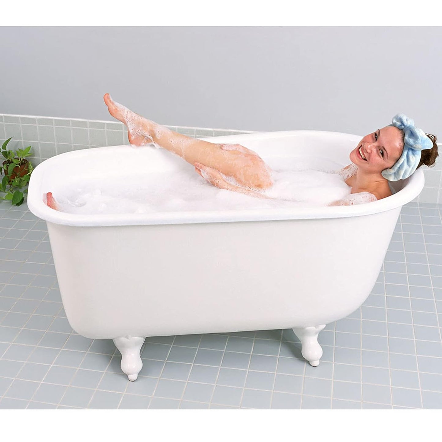 Hairizone 2 Pack Makeup Headbands for Washing Face Shower Spa, Soft and Cute Big Bow Hair Bands for Women and Girls (Light Blue/Roseo)