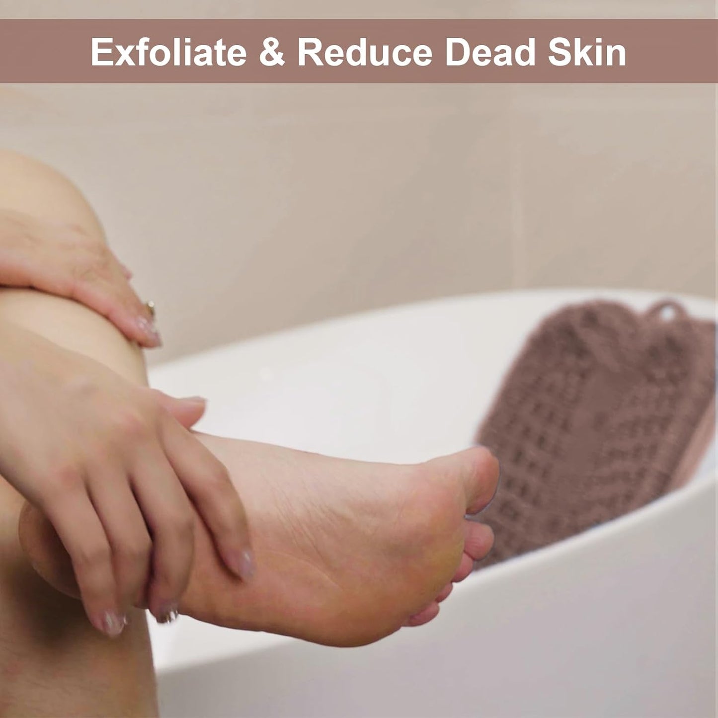 BESKAR Shower Foot Scrubber Mat with Non-Slip Suction Cups, Foot Spa Brush for Cleaning & Exfoliating Your Feet No Bend, Foot Points Reflexology Mat for Relax Your Feet