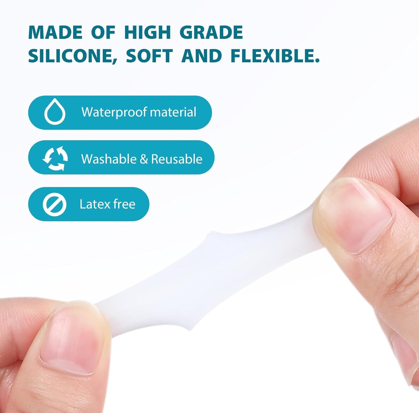 Povihome Toe Sleeves, Toe Protectors, 12 Pack Toe Tube Pads for Hammer Toe,Stubbed Toe,Corns, Calluses Protect (Large Size, White)