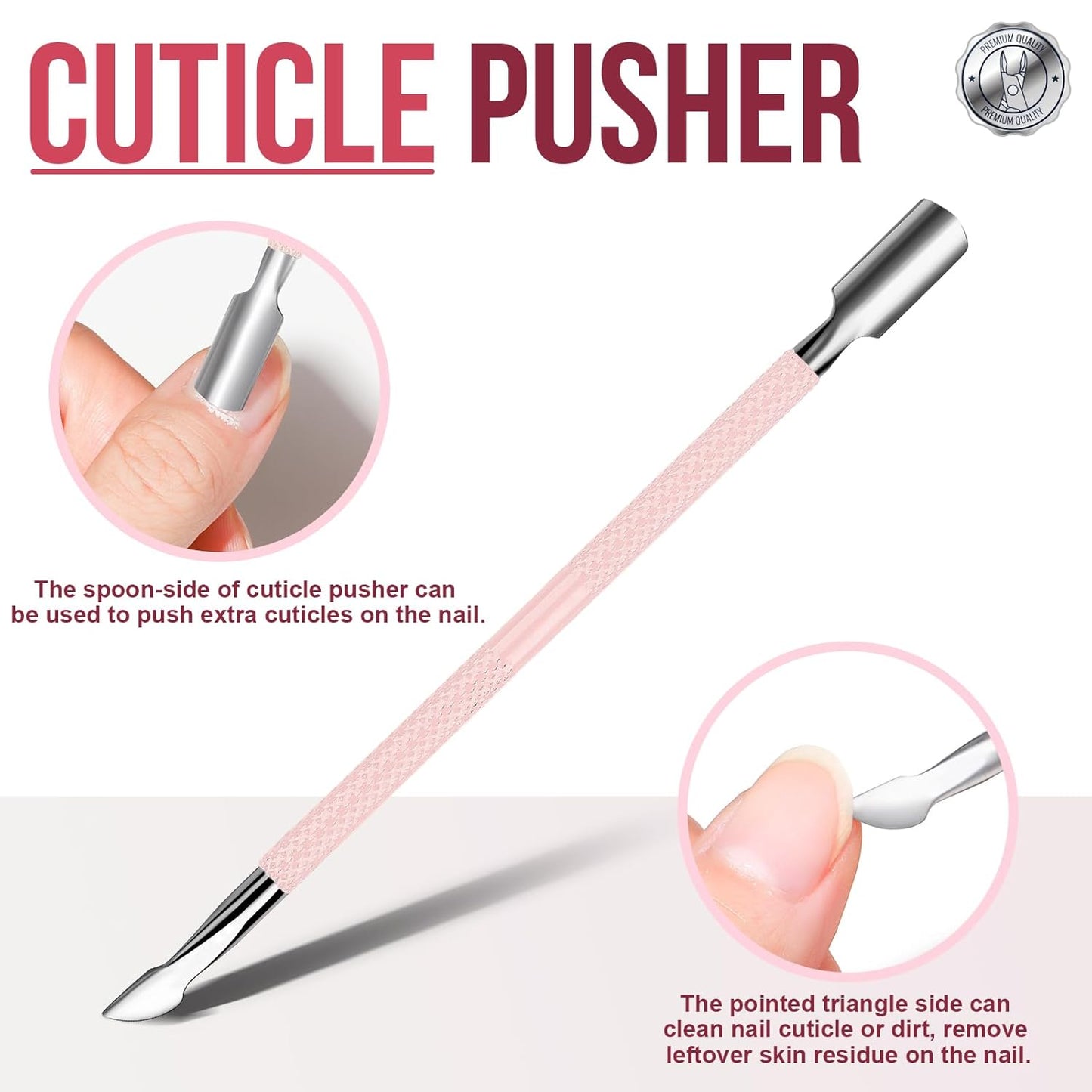 FANDAMEI Cuticle Kit, 4 PCS Nail Care Kit, Cuticle Trimmer, Cuticle Nippers, Ingrown Toenail Removal Kit, Cuticle Clippers, Cuticle Pusher, Nail Cuticle Trimmer, Manicure and Pedicure Kit, Nail Tools