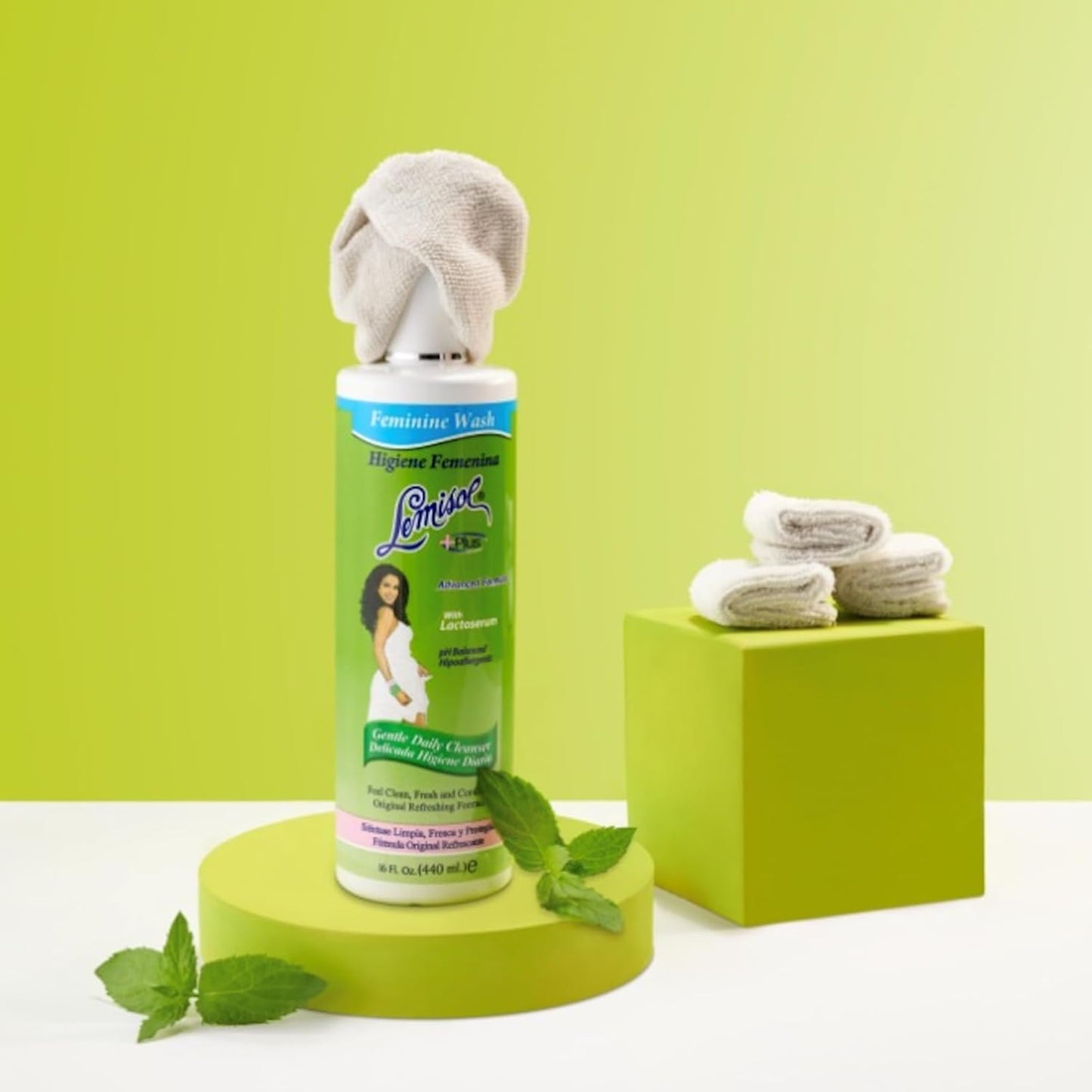 Lemisol Feminine Wash, Daily Cleanser, Hypoallergenic, 16 FL Oz, Bottle