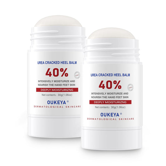 OUKEYA Urea Cream Stick 40 Percent,Heel Balm,Urea Hand Cream Stick and Foot Cream Stick for Dry Cracked,Cracked Heel Treatment.Urea Cream 40 Percent for Feet Maximum Strength（2 Pack）