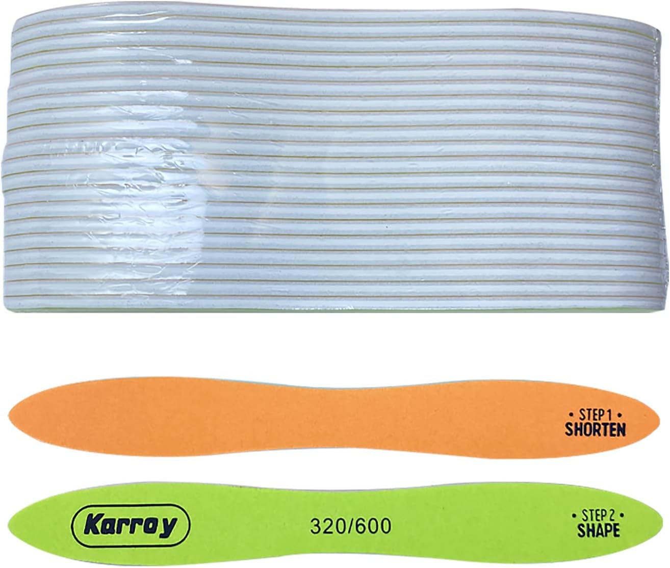 Nail Files and Buffers for Natural Nails Smooth and Polish Gel Surface 400/600/4000 Grit (20pcs Files 320/600)