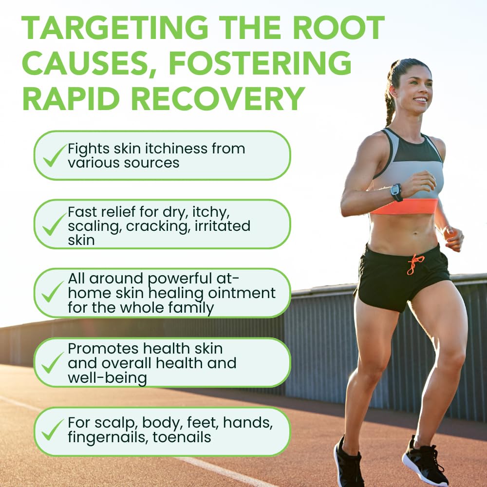 THENA Athlete’s Foot Treatment Balm Extra Strength with Tea Tree Peppermint Neem, Powerful Natural Anti-Itch Foot & Skin Cream Soothes & Relieves Itchy, Dry, Cracked Feet, Heels, Toenails, Jock Itch