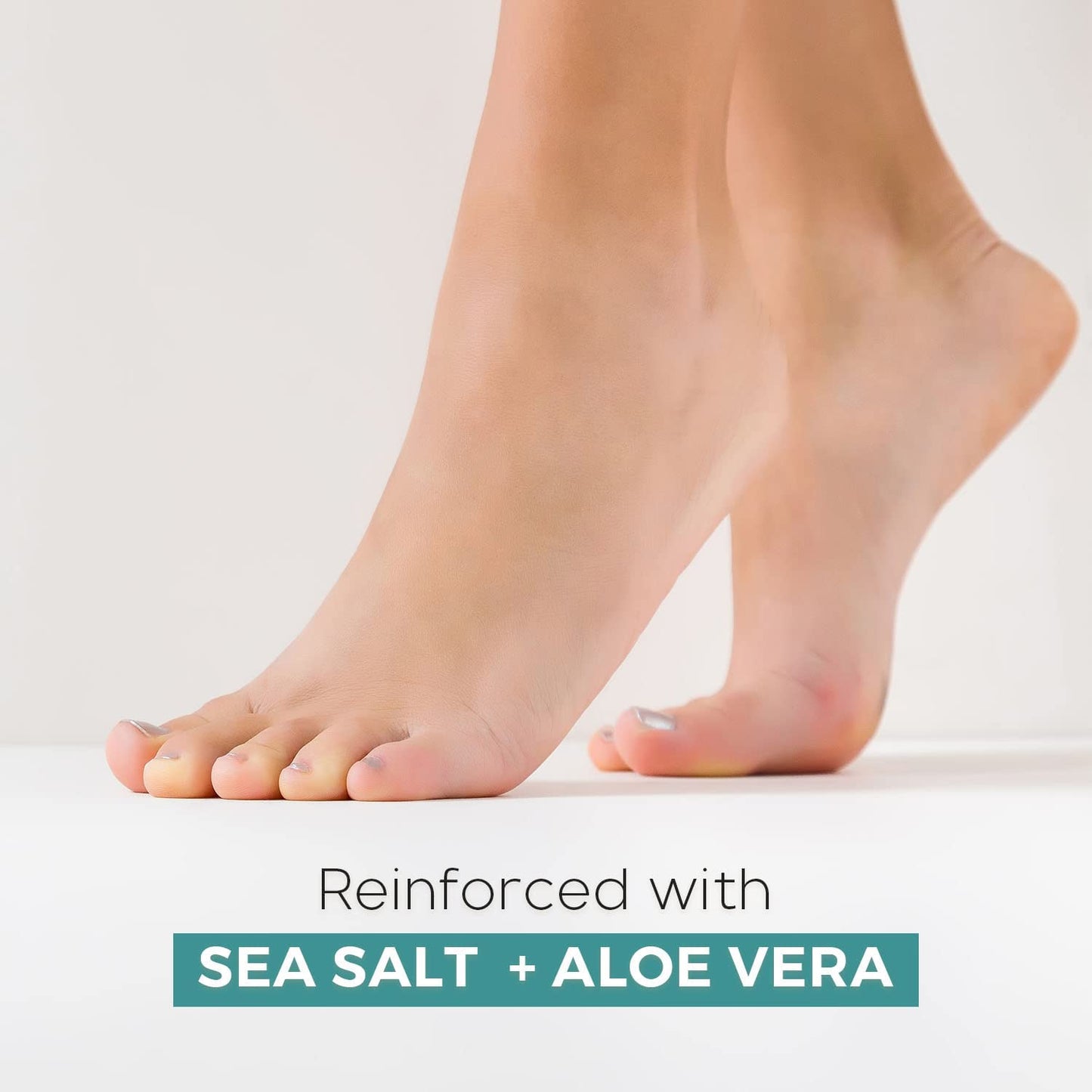 Sea Salt & Aloe Foot Masks - Moisturizes & Exfoliates Dry, Cracked Feet, Hydrating Foot Mask - Dermatologist Tested Korean Skincare - Clean Beauty, Cruelty-Free - 3 Pairs
