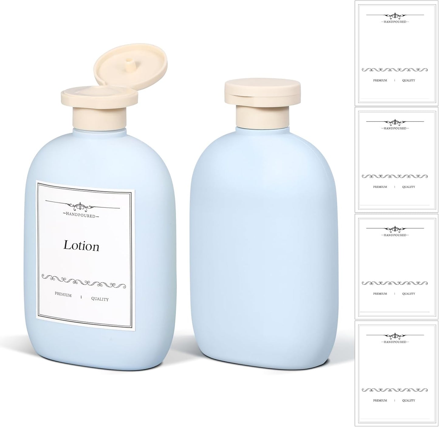 ASEVAT 8.8oz Travel Bottle with Flip Cap, Leak Proof Squeeze Bottles, Refillable Plastic Travel Containers for Creams, Lotion, Foundation, Shampoo, Conditioner