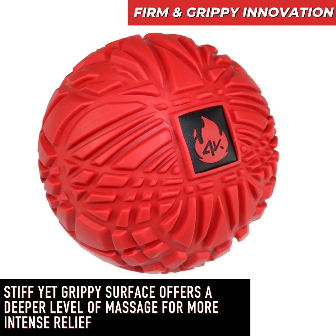 4KOR Massage Balls for Trigger Point Therapy - Myofascial Release Ball - Muscle Relief for Back, Neck, Shoulder, Foot Pain - Fitness Massage Balls for Mobility - Deep Tissue Release Ball