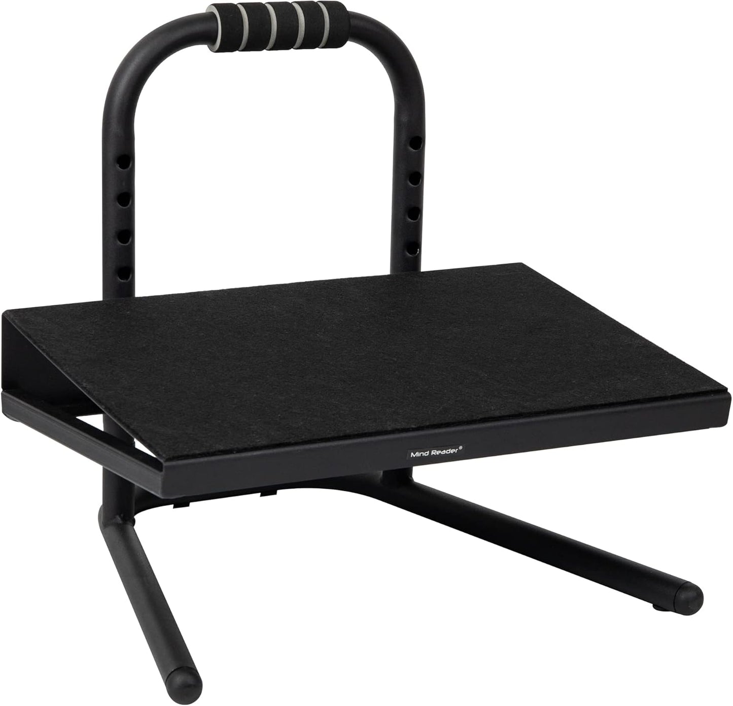 Mind Reader Foot Rest, Foot Stool, Under Desk at Work, Ergonomic, Adjustable, Office, Metal, 15"L x 14.25"W x 14.5"H, Black