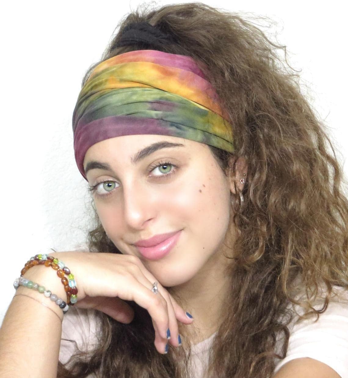 K-Elewon 3 Pack Women Wide Elastic Head Wrap Headband Sports yoga Hair Band