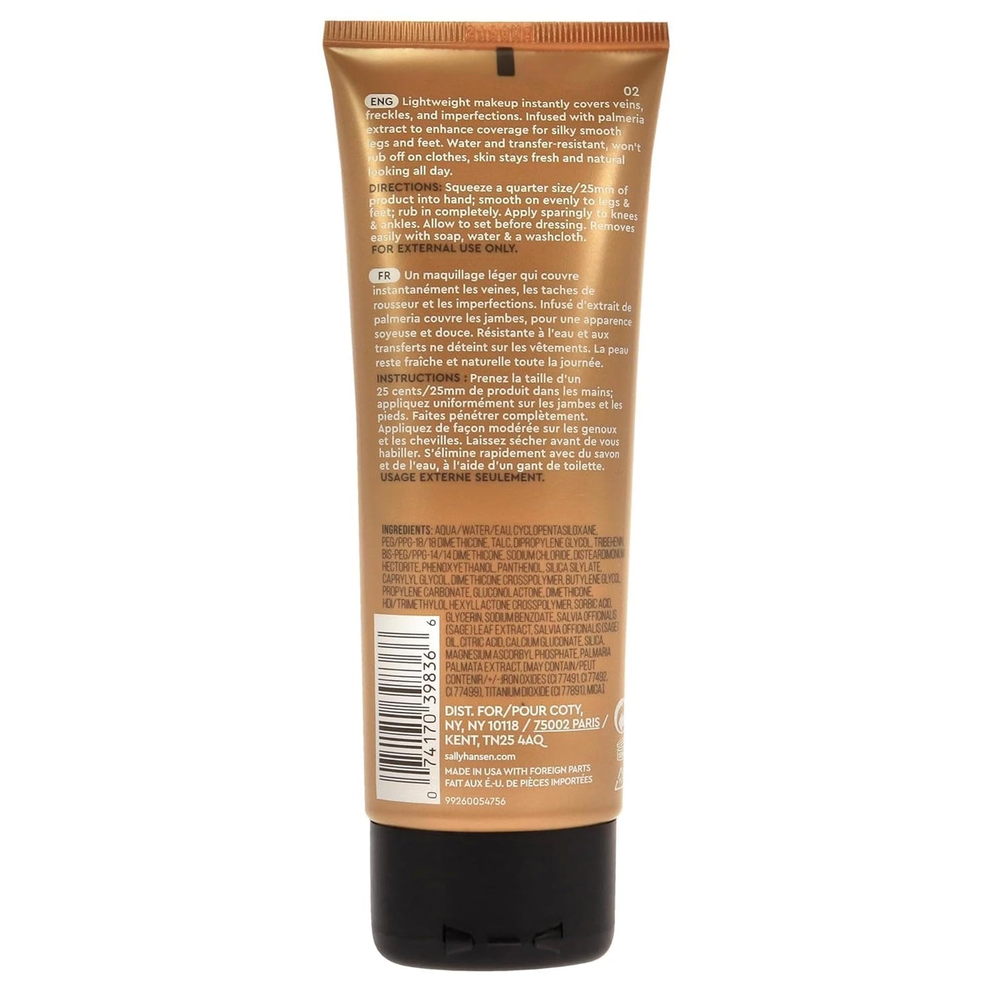 Sally Hansen Airbrush Legs®, Leg Makeup, Medium, Easy Application, Flawless Looking Legs, Water Resistant, Transfer Proof Lotion