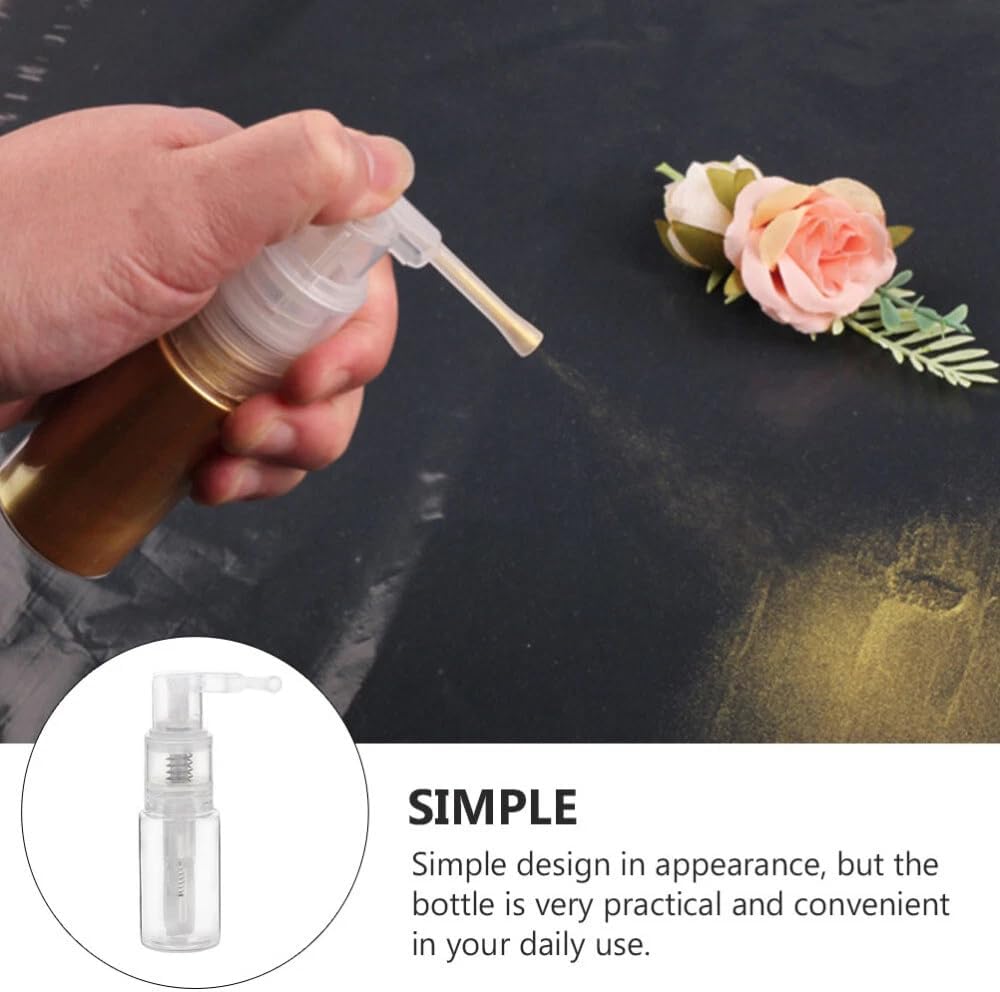 2 Pcs 14ml Transparent Powder Spray Bottle,Refillable Hair Fiber Applicator, Empty Powder Cosmetics Bottles,Glitter Spray Bottle for Craft Scrapbooking Refillable Cosmetic Spray Bottles