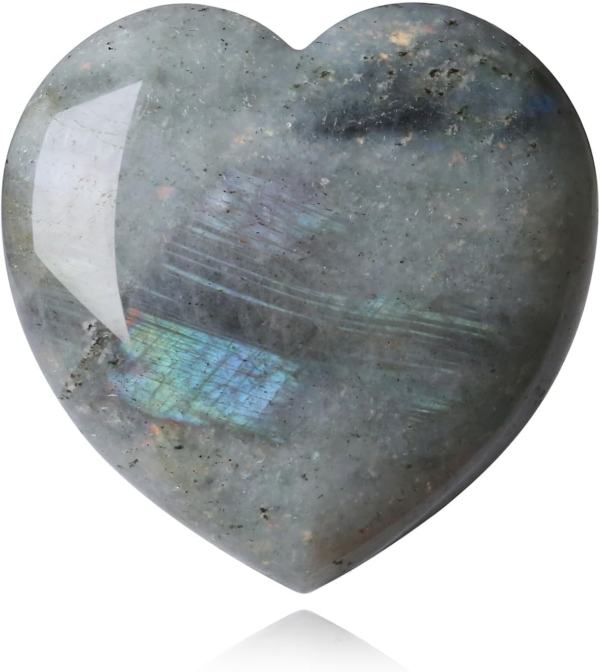 MAIBAOTA 60 mm Moonstone Crystals Large Heart Stone Healing Crystals Natural Crystal Heart Reiki Gemstone Polished Heart Shaped Rocks Meditation Mothers Day Crystal Gifts for Mom Her