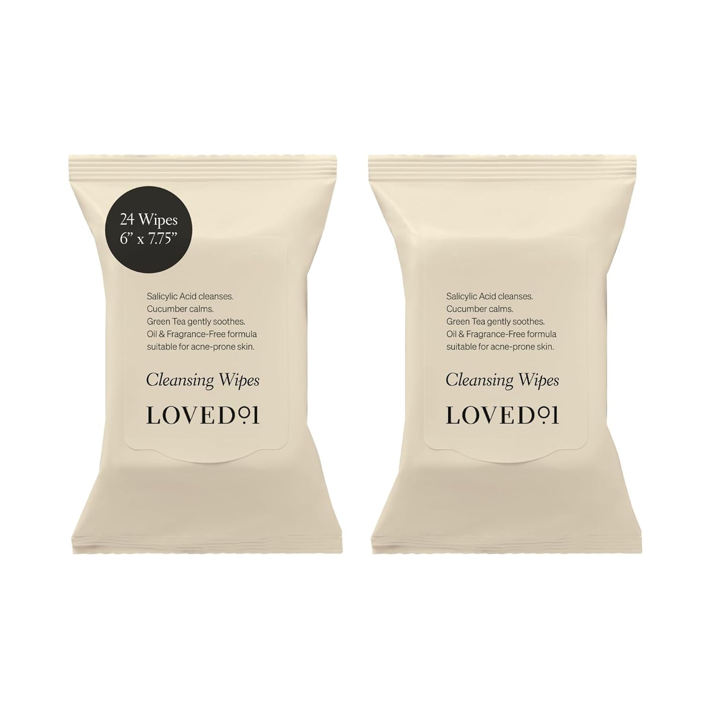 Face & Body Salicylic Acid Cleansing Wipes, John Legend Skincare, Oil & Fragrance-Free, No-Rinse, Suitable for Blemish-Prone Skin, 2-Pack (48 wipes)