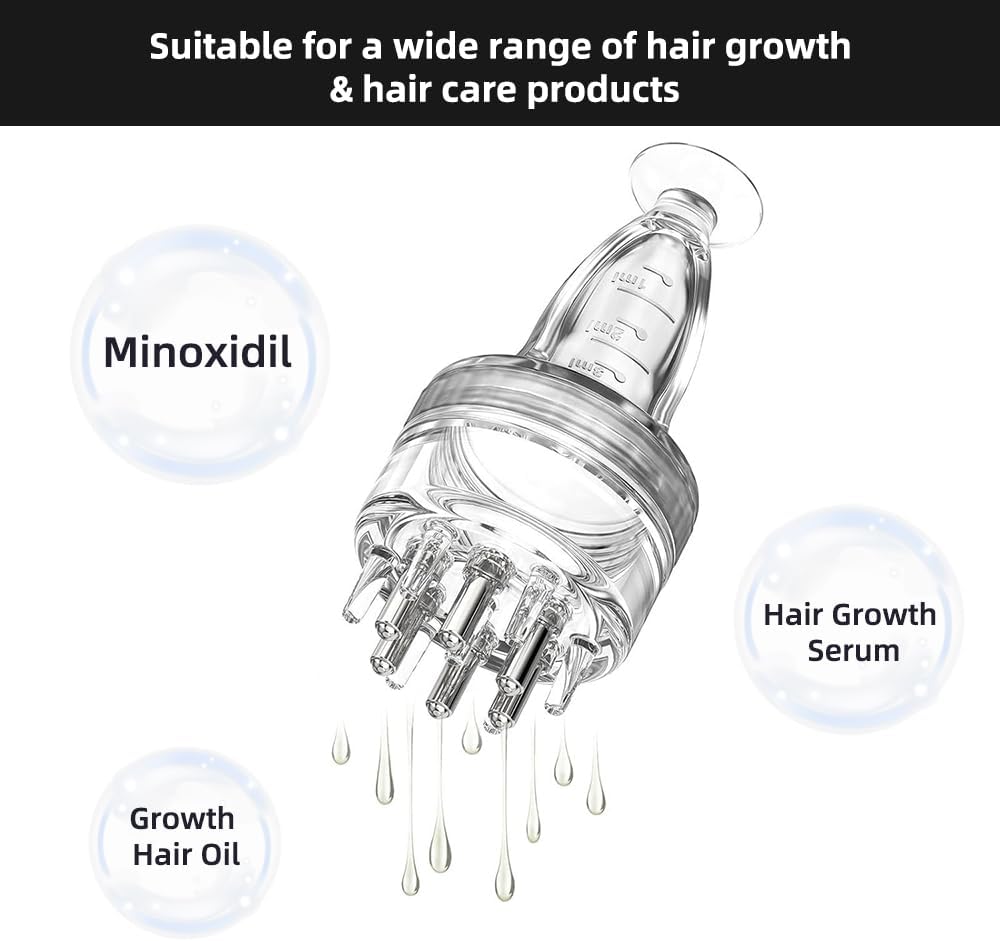 Hair Oil Applicator,Scalp Massager Hair Growth Oil Bottle With Comb,Minoxidil Applicator Hair Oiling Dispenser Brush,Massage Root Comb Applicator Bottle Scalp Tool For Thin Growth Serums