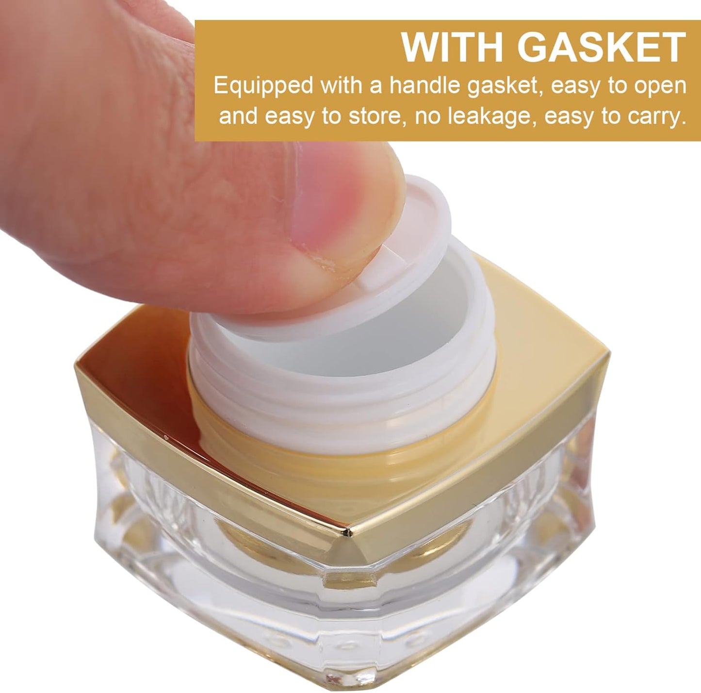 Beaupretty 1Pc Cream Empty Cream pots Cosmetics Bottle face Lotion jar Glass Terrarium with lid Cosmetic Bottle Lotion Holder Acrylic Eye Travel Body