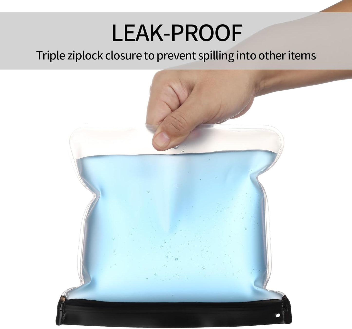 Clear Toiletry Bag, 4 Pack TSA Approved Security Travel Toiletry Bag Carry on Travel Accessories Bag Airport Airline Quart Size Bags Water Repellent Makeup Cosmetic Bag for Women