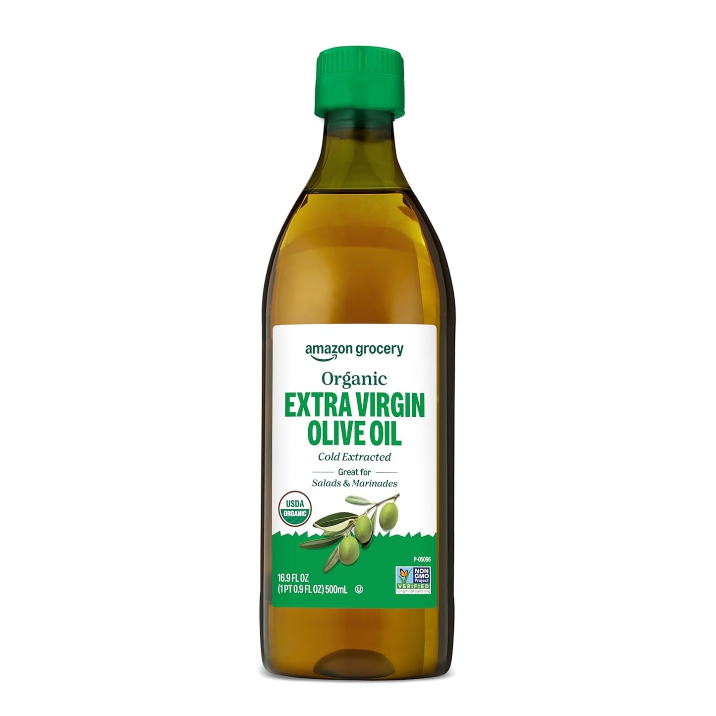 Amazon Grocery, Organic Extra Virgin Olive Oil, 16.9 Fl Oz (Previously Amazon Fresh, Packaging May Vary)