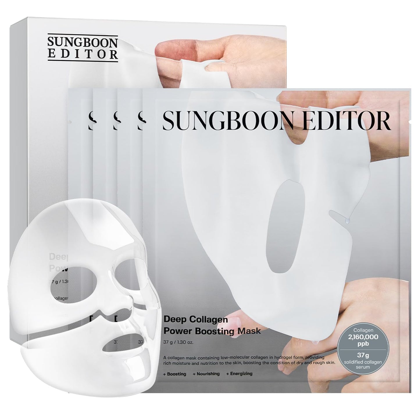 SUNGBOON EDITOR Deep Collagen Overnight mask 37gx4ea | Original Hydrating Collagen Face Mask | Real Collagen 2,160,000PPB for Elasticity |TikTok Trend Items Korean Skin Care