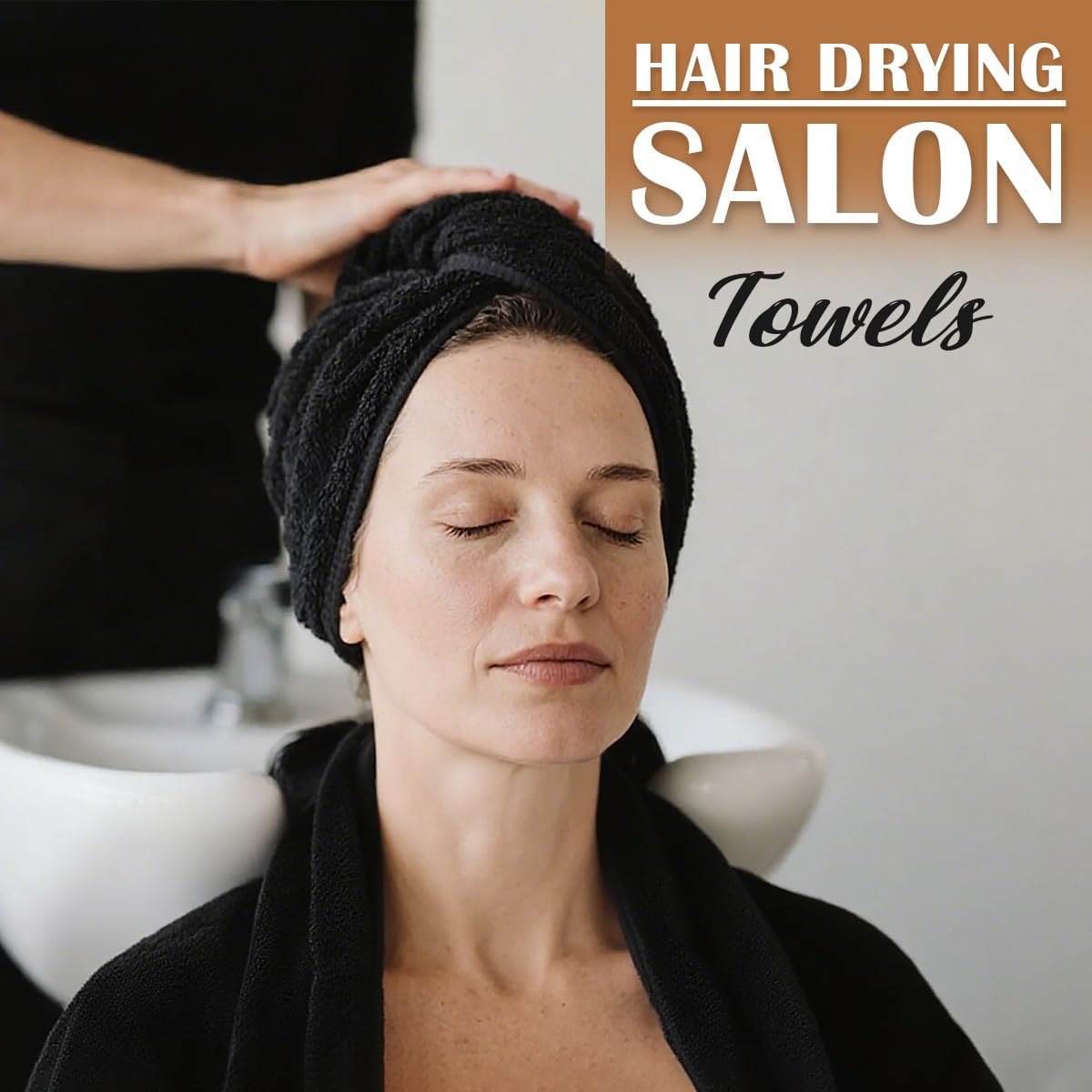 Orighty Salon Towels 24 Pack, Microfiber Hair Salon Towel 16 x 29 Inch, Super Soft and Absorbent Black Towels for Salon, Hand, Gym, Bath, Spa and Home Hair Care, Not Bleach Proof