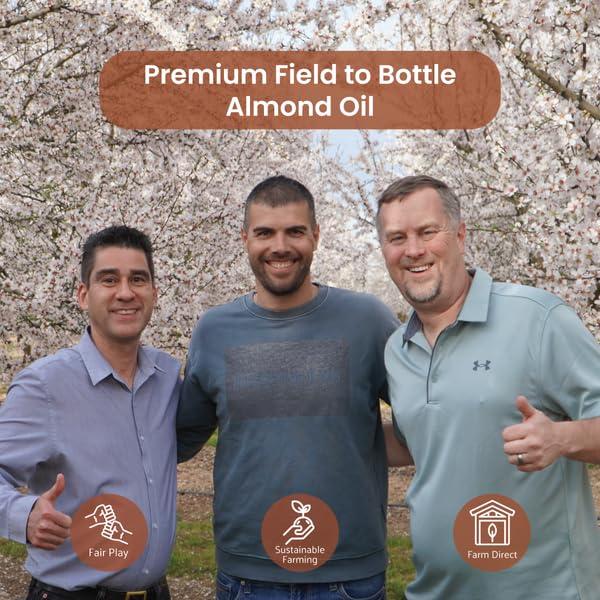 Nature Packaged Sweet Almond Oil - for Skin and Hair - Carrier Oil for Essential Oils Mixing - From EIR Oils' Farm in Mallorca, Spain - 4 Gallons