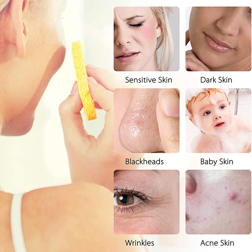 METUUTER 50 PCS Compressed Facial Sponges for Estheticians- 100% Natural Cellulose Face Sponge Professional Cosmetic Spa Sponges for Face Cleansing, Massage, Pore Exfoliating, Mask, Makeup Removal