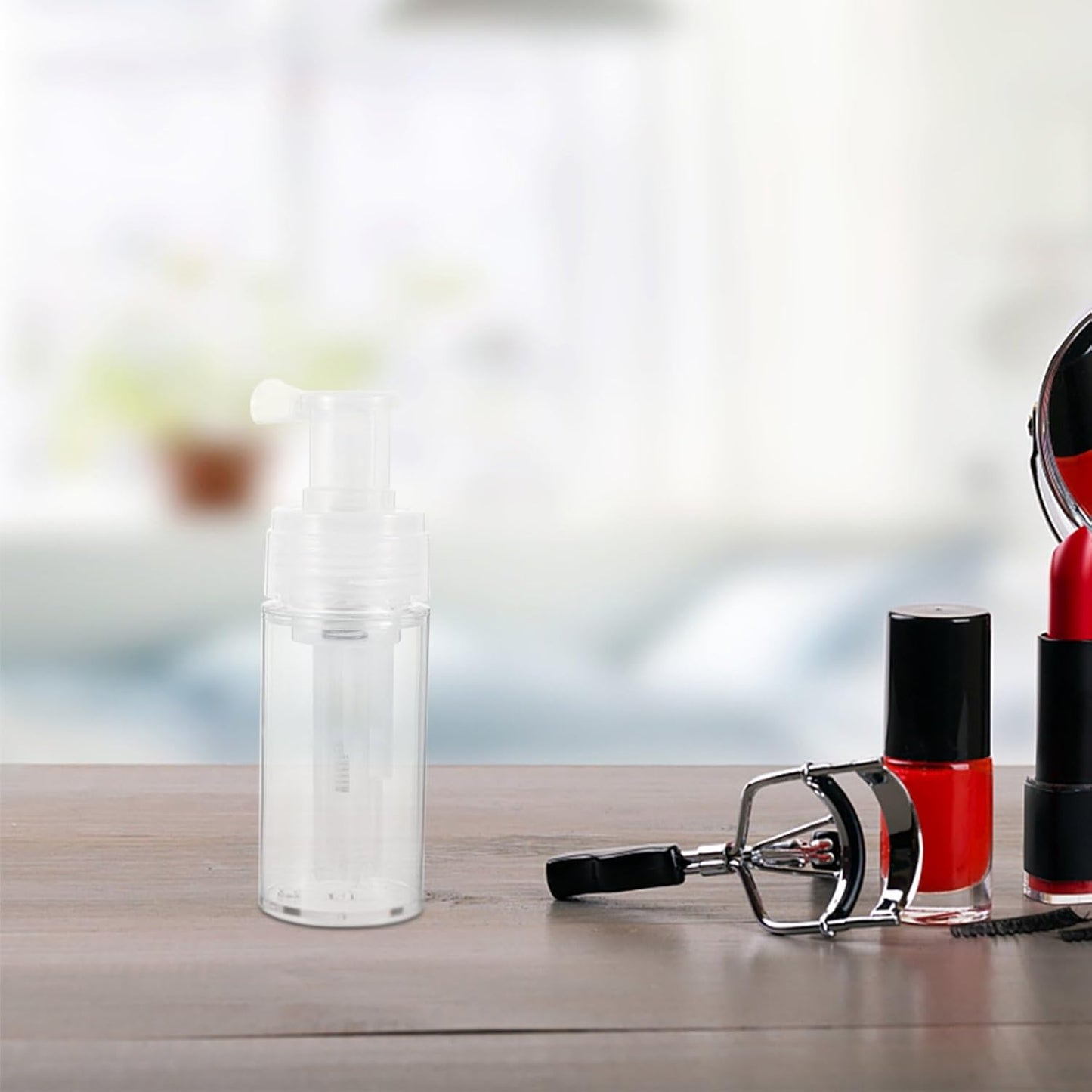 Transparent 110ml Powder Spray Bottle, Empty Powder Travel Cosmetics Blower, Refillable Hair Fiber Applicator for Hair Salon, Home, Beauty Multi-Purpose,Styling Products,Hair Sprays
