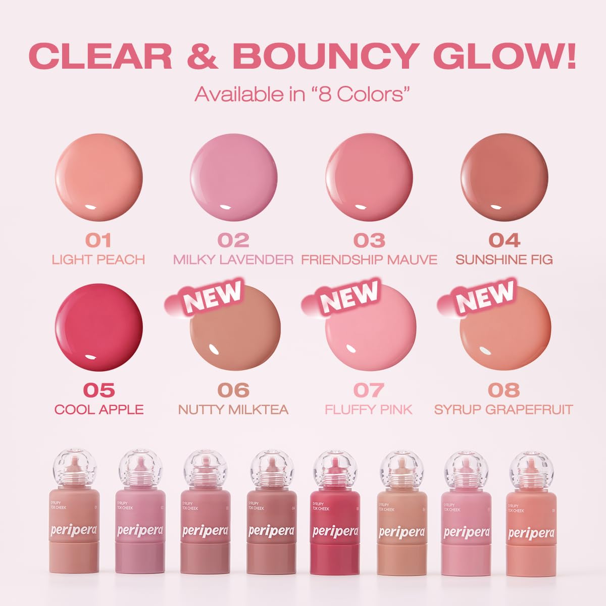 PERIPERA SYRUPY TOK CHEEK 5 Colors, Liquid Blush, Dewy Finish and Hydrates All day, Soft Velvet Texture Face Cheek Tint (04 SUNSHINE FIG, One Size)