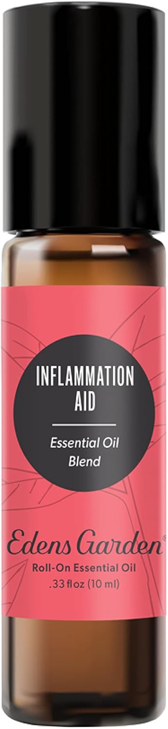 Edens Garden Inflammation Aid Essential Oil Roll-On Blend- 100% Pure Premium Grade, Natural, Therapeutic, Aromatherapy, Kid & Skin Safe, The Best for Wellness, Tension Pre-Diluted 10 ml (.33 fl oz)
