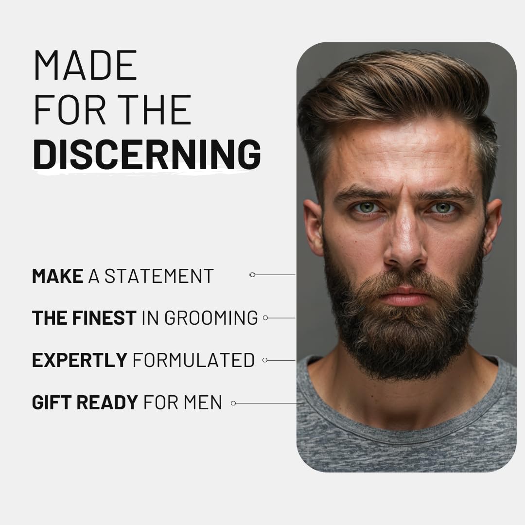 Gold Oud Beard Balm for Men – Luxurious Beard Cream with Shea Butter, Coconut Oil & Rich Cream Texture – Deep Conditioning & Styling – 50g