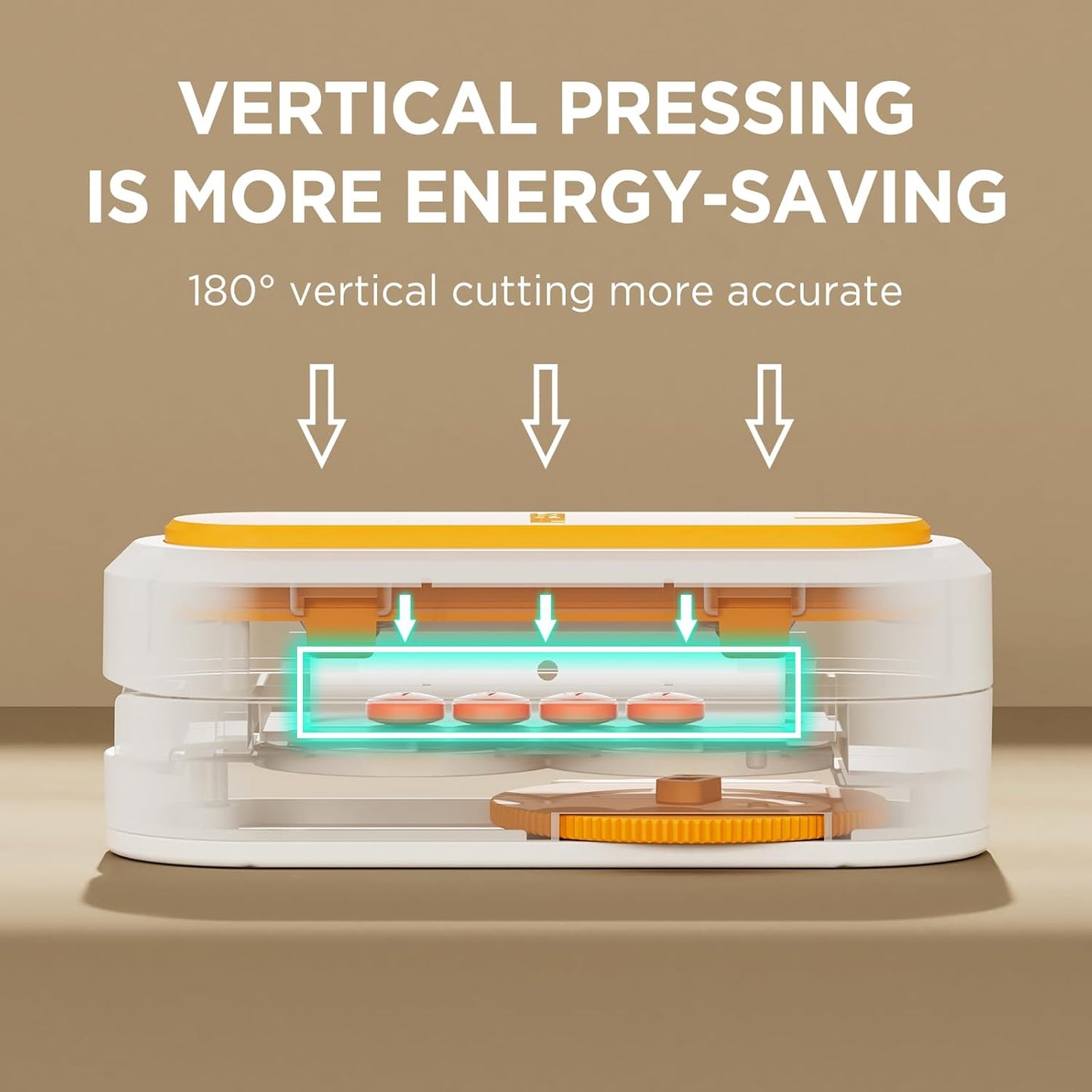 Pill Cutter Splitter for Small & Tiny Pills, Adjustable, Sharp Blade with Safety Guard (Orange)