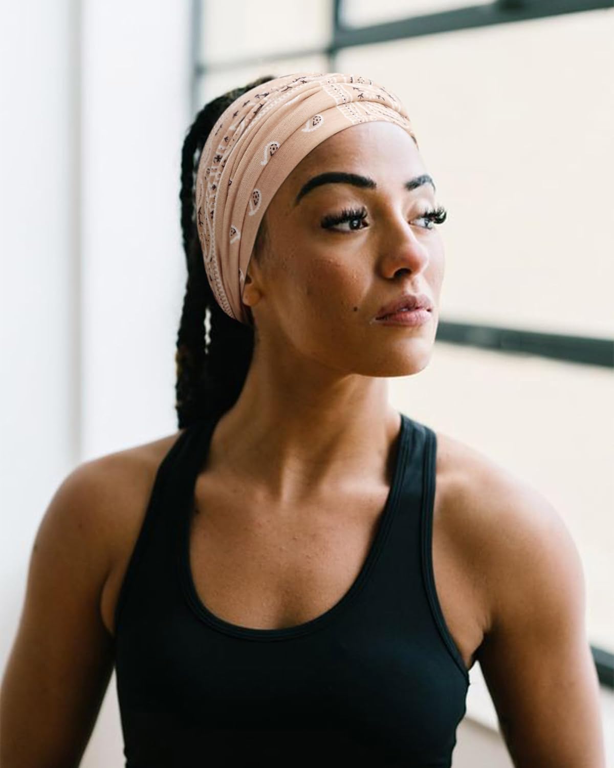 DRESHOW 8 Pack Turban Headbands for Women Wide Vintage Head Wraps Knotted Cute Hair Band Accessories