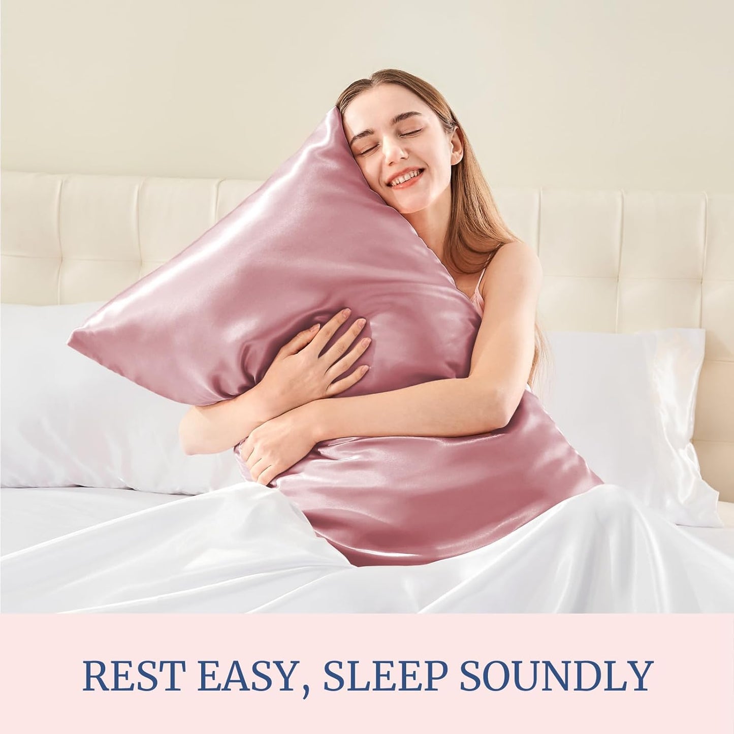 BEDELITE Satin Pillowcase for Hair and Skin, Super Soft Similar to Silk Pillow Cases 4 Pack with Envelope Closure, Cooling Pillowcases for Women Men (20"x36" King Size, Nostalgia)